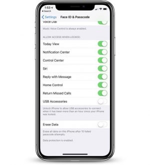 Как получить доступ к элементам управления для ограниченного режима USB в iOS 12