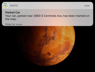 Карты для iPhone автоматически сохраняют место для парковки в iOS 10
