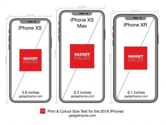 Распечатайте эти вырезы для iPhone XR, XS & XS Max, чтобы увидеть, какой размер подходит именно вам