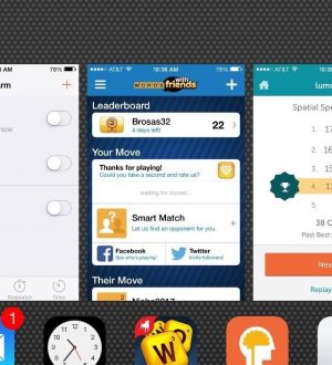Самый быстрый способ пролистывать многозадачные карты в iOS 7.1