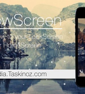Создайте домашний экран iPhone с падающим снегом на зиму