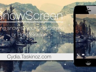 Создайте домашний экран iPhone с падающим снегом на зиму