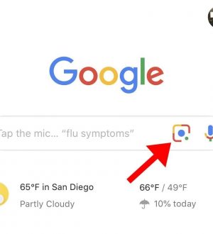 Вы действительно должны нажать на этот значок в вашем приложении Google для iPhone