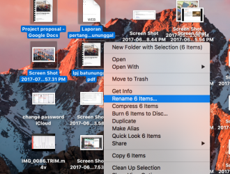 Как переименовать несколько файлов на Mac