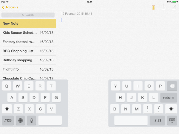 Как разделить клавиатуру на iPad для лучшего набора текста