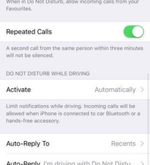 Как включить Не беспокоить во время вождения в iOS 11