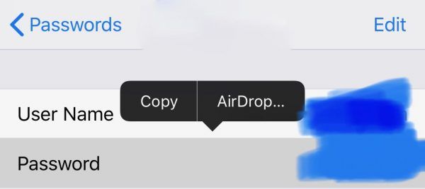 iOS 12 поддерживает пароль Airdrop