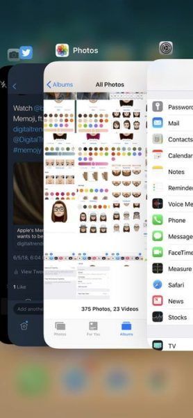 Переключатель приложений для iOS 12