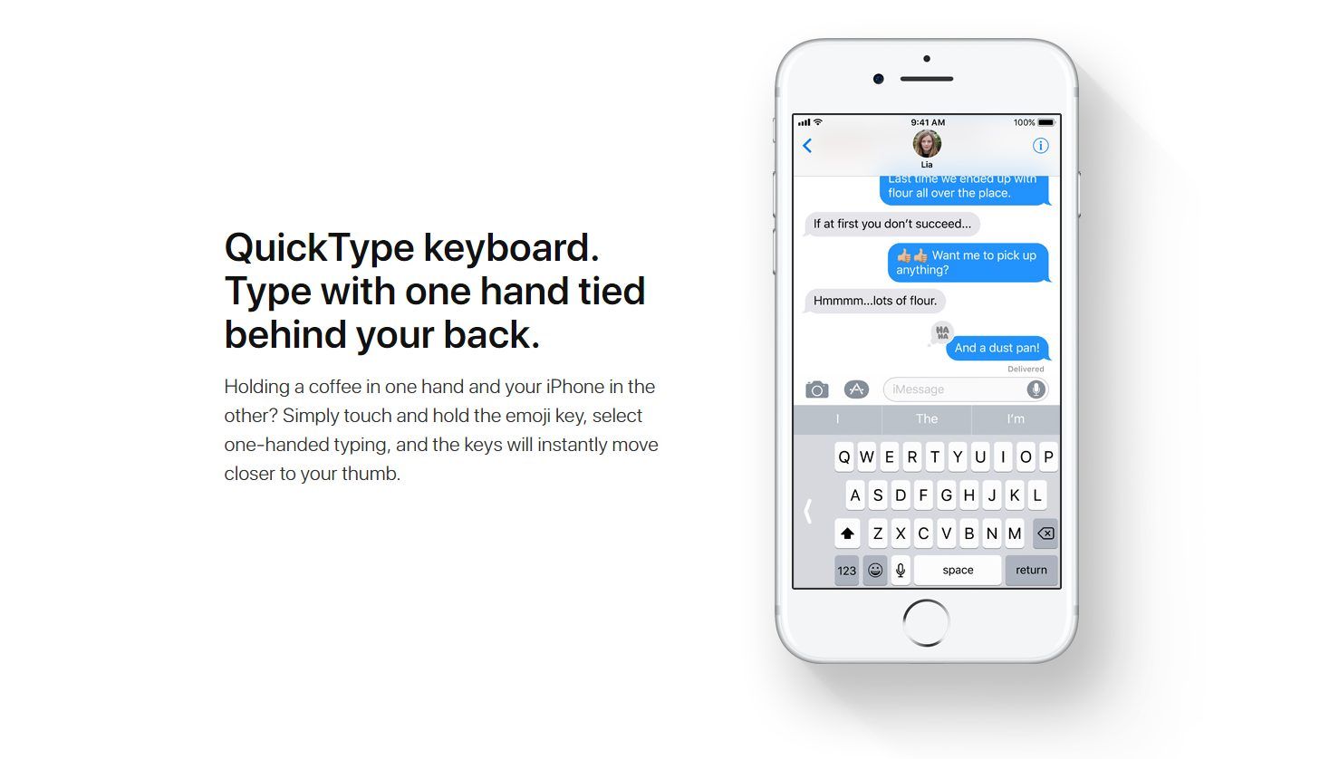 как использовать одноручную клавиатуру в iOS 11
