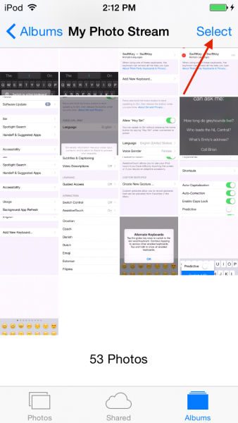 Как удалить фотографии на Photo Stream на iPhone или iPad