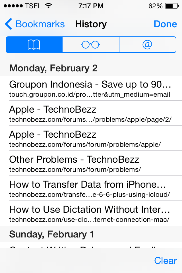Как удалить историю на Safari iPhone или iPad
