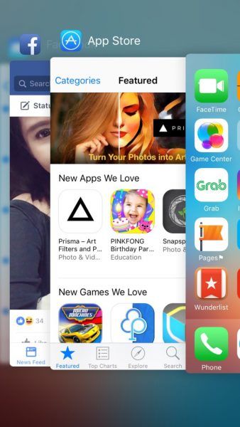 закрыть магазин приложений iPhone