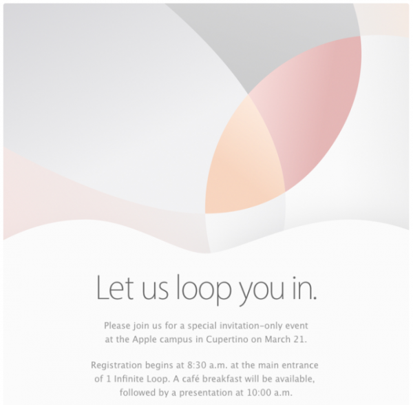 Apple официально объявляет о событии 2 марта под названием'Let Us Loop You In'