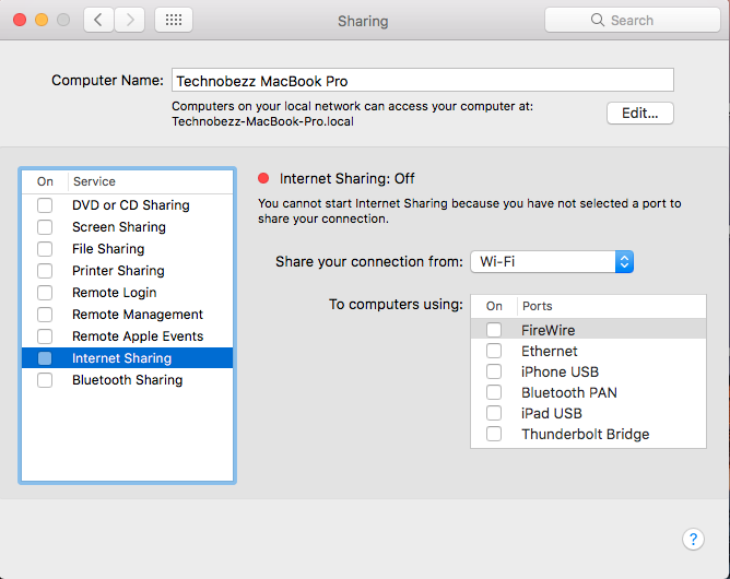 как использовать Mac в качестве точки доступа Wi-Fi