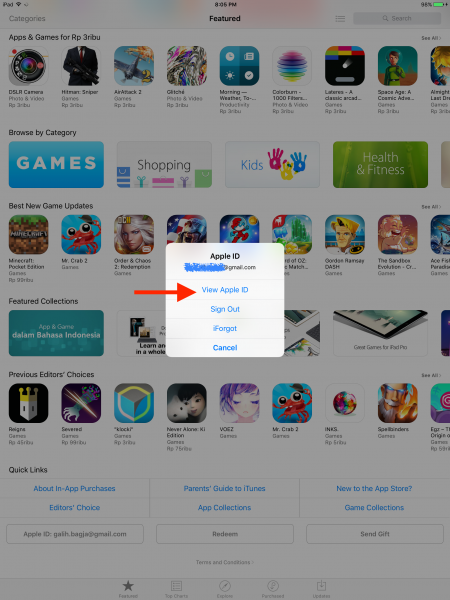 Как изменить местоположение магазина ITunes (для пользователей iPad)