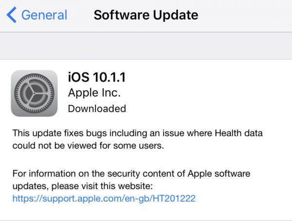 iOS 10.1.1