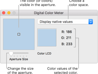 Как найти код цвета на Mac