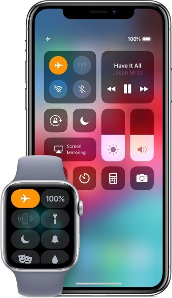 iOS 12 режим полета
