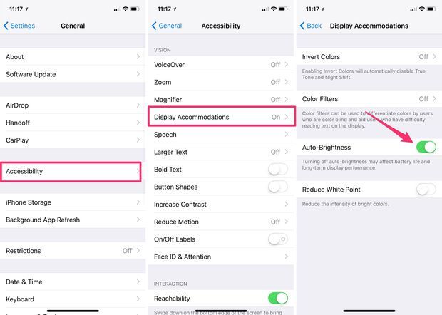 iPhone X Autobrightness проблема